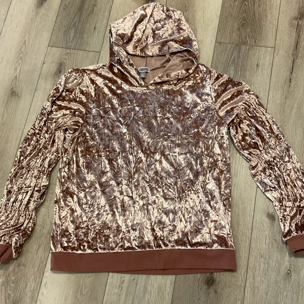 Crushed Velvet Hoodie, size XL